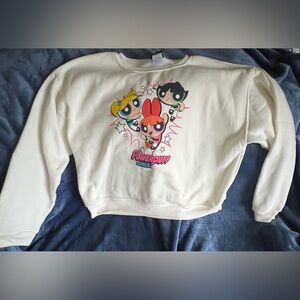 Power Puff Girls Sweatshirt, Size XXL, Cream Color.